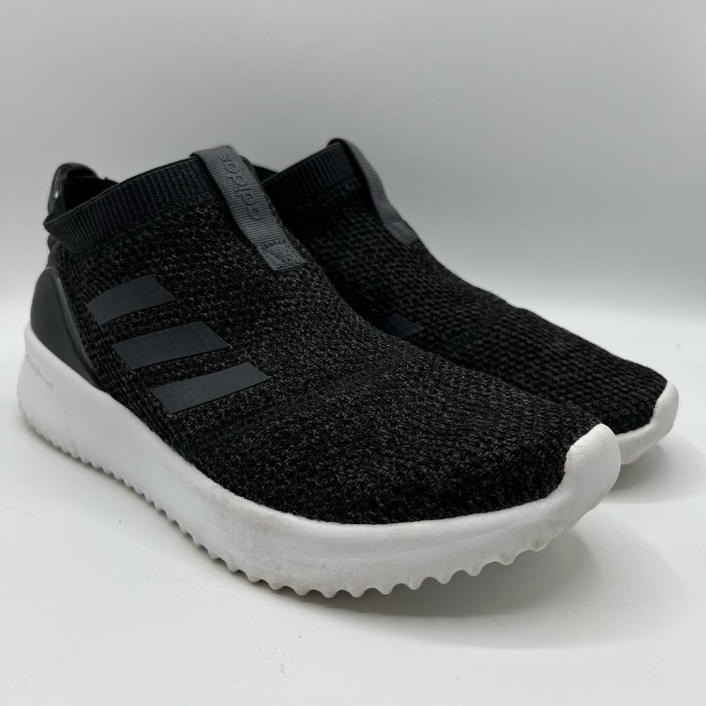 Adidas Neo Ultimafusion Cloudfoam Black Carbon Knit Pull On Sneakers | Women's 8 - Picture 3 of 10